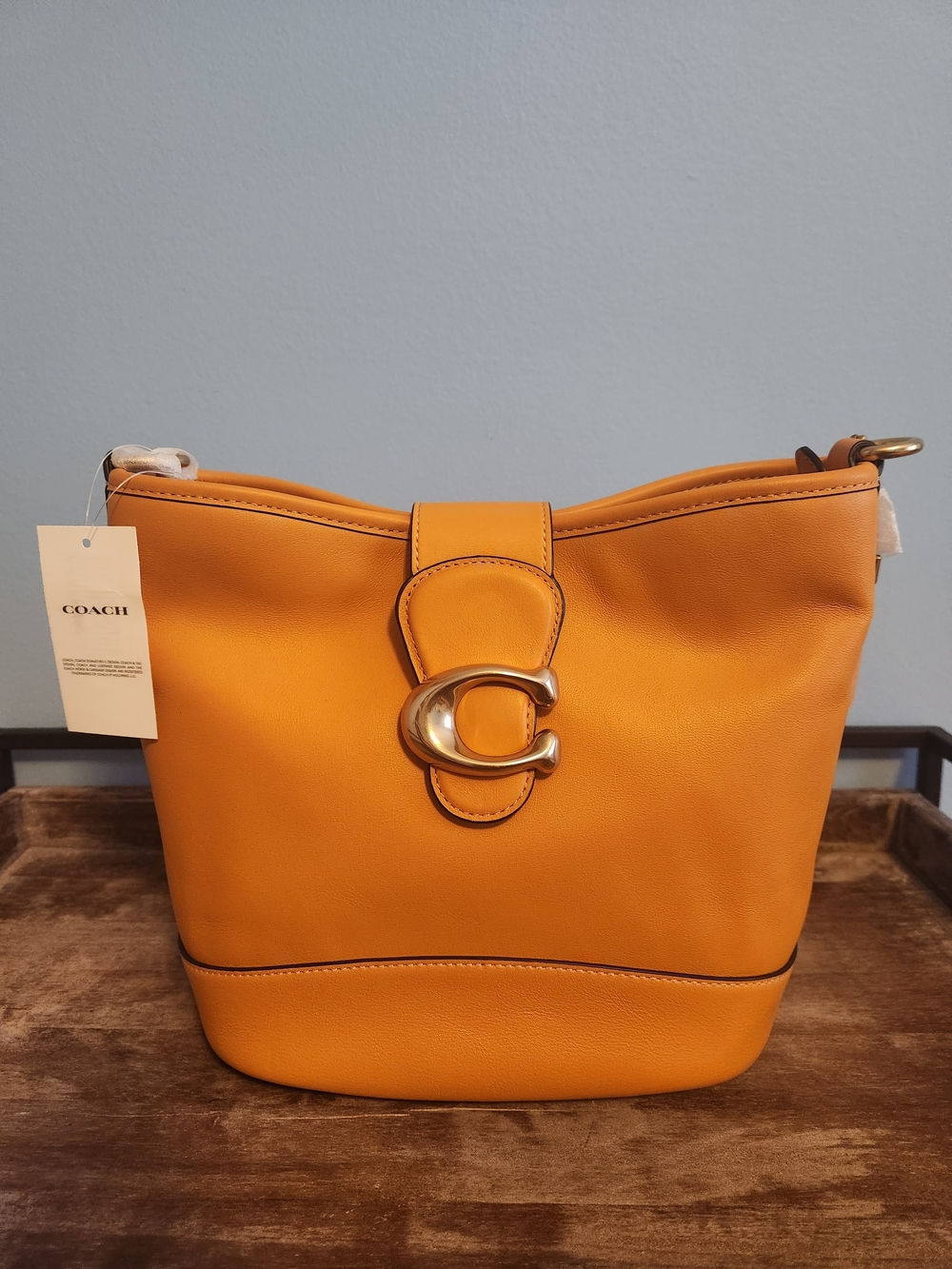 Coach TALI BUCKET BAG IN PAPAYA NWT